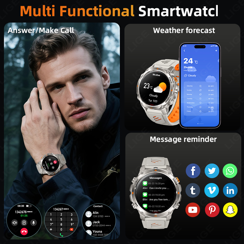 LIGE Robusto GPS Track Astuto  - Smartwatch Watches Smart recensione e prezzo